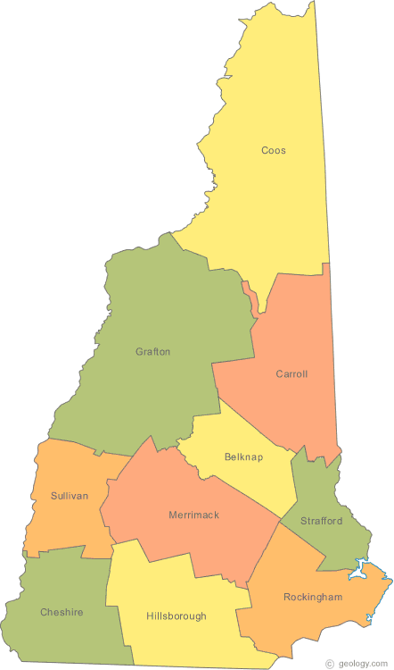 Franklin New Hampshire Haritası - Amerika Birleşik Devletleri